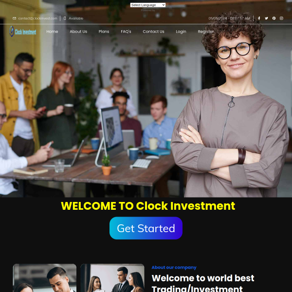  clockinvest.com screen