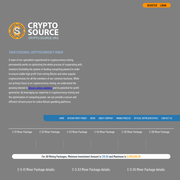  crypto-source.org screen