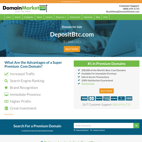  depositbtc.com screen
