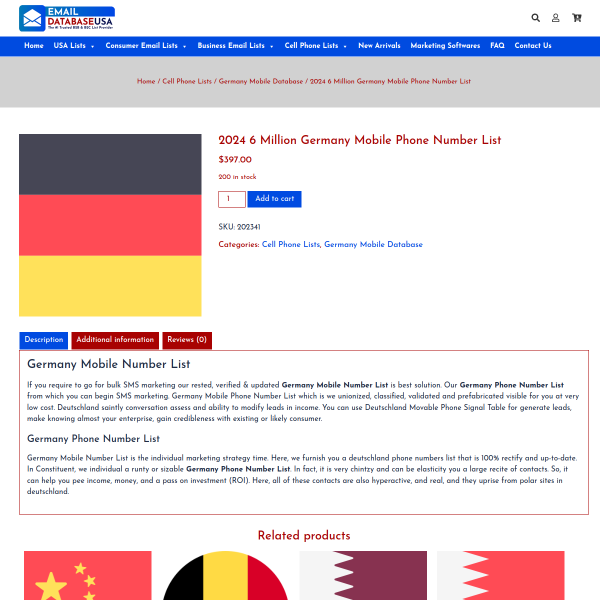 Germany Mobile Phone Number List