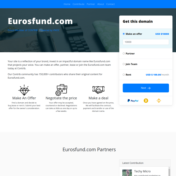  eurosfund.com screen