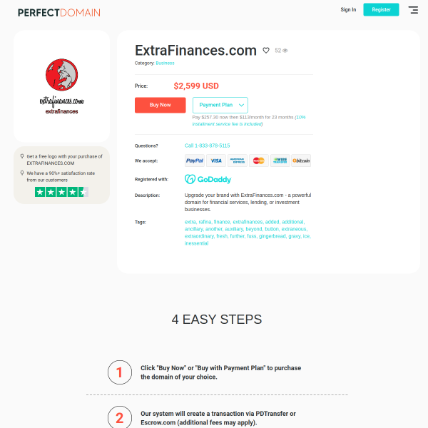  extrafinances.com screen