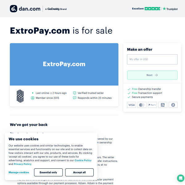  extropay.com screen
