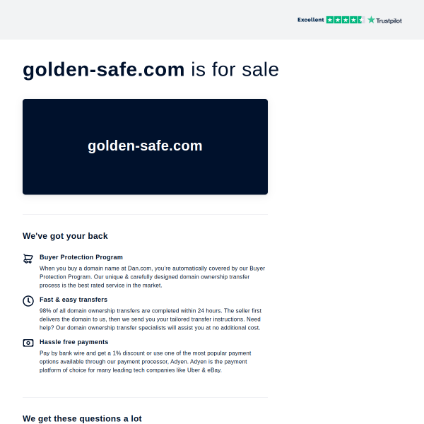  golden-safe.com screen