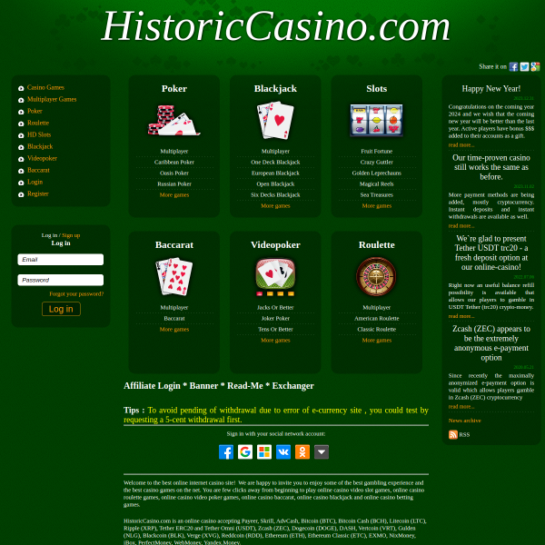  historiccasino.com screen