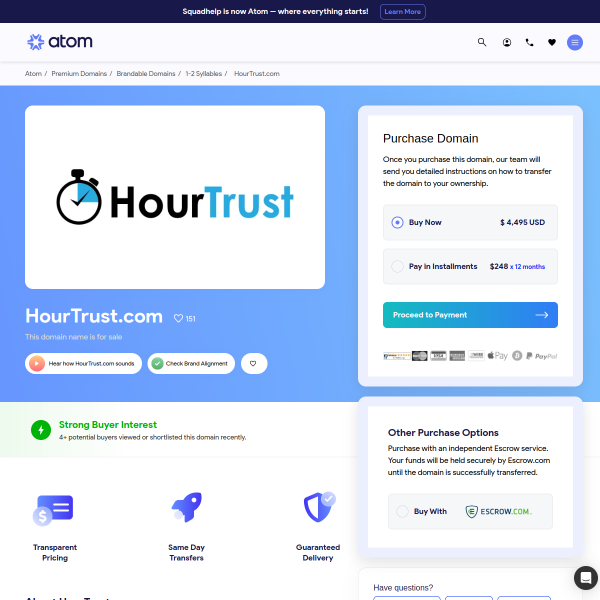  hourtrust.com screen