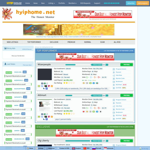  hyiphome.net screen