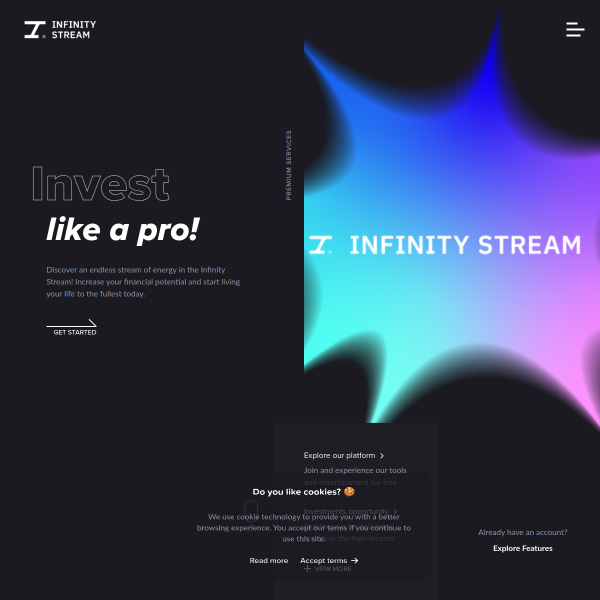  infinitystream.live screen