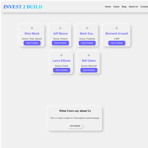 invest2build.com screen
