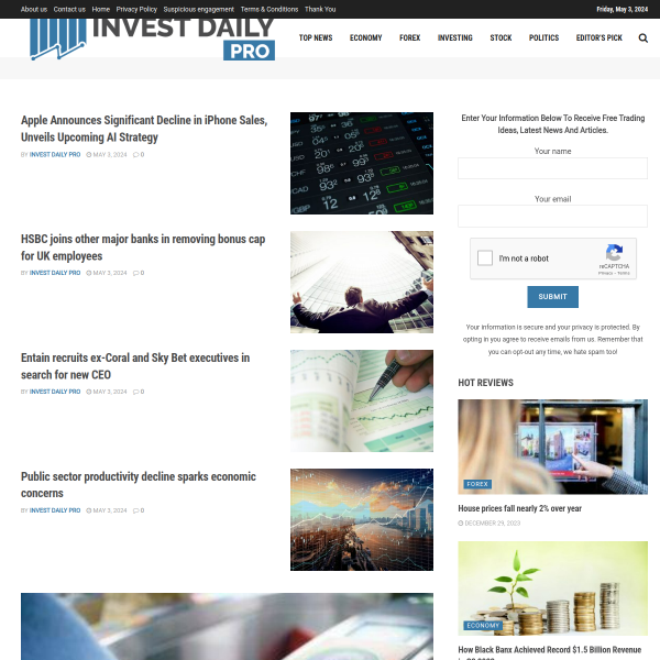  investdailypro.com screen