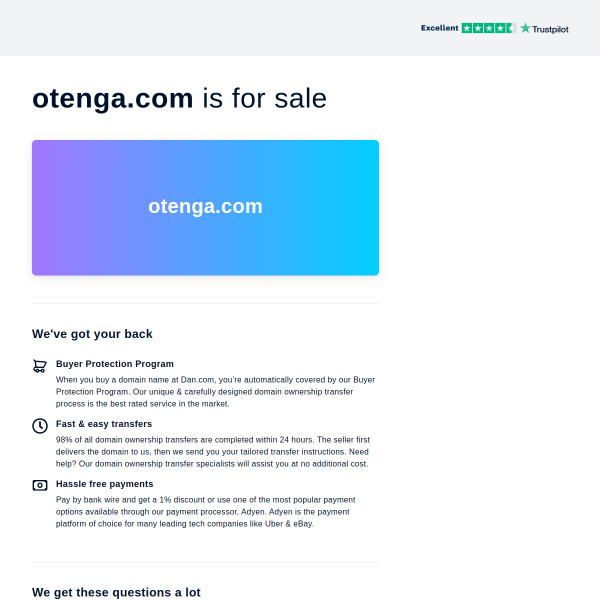  otenga.com screen