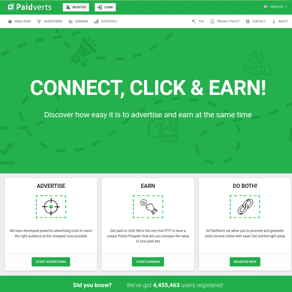  paidverts.com screen