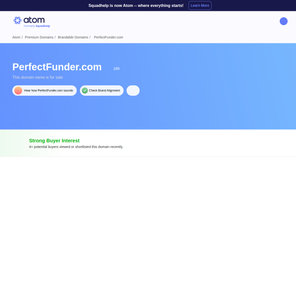  perfectfunder.com screen