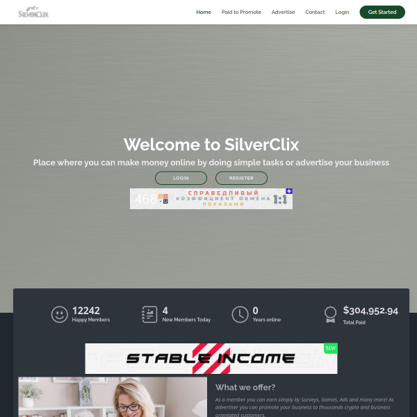  silverclix.com screen