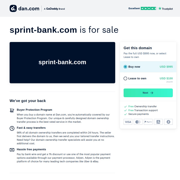  sprint-bank.com screen