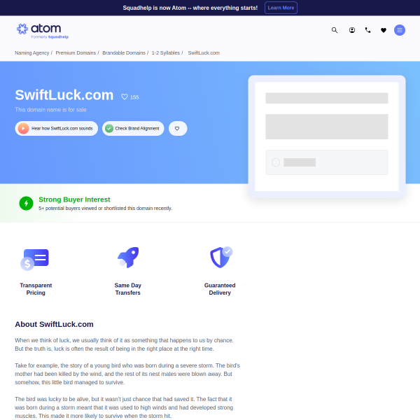  swiftluck.com screen