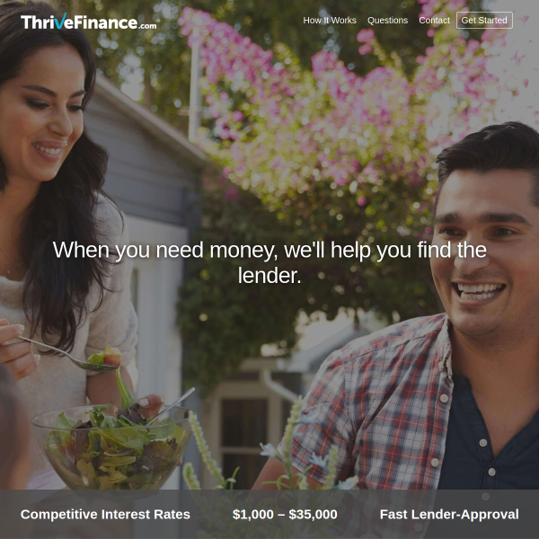  thrivefinance.com screen