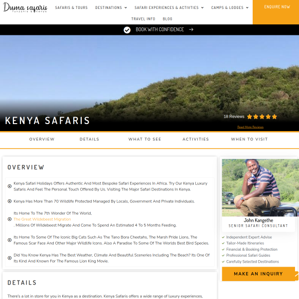 Luxury Safari Holidays in Kenya