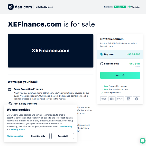  xefinance.com screen