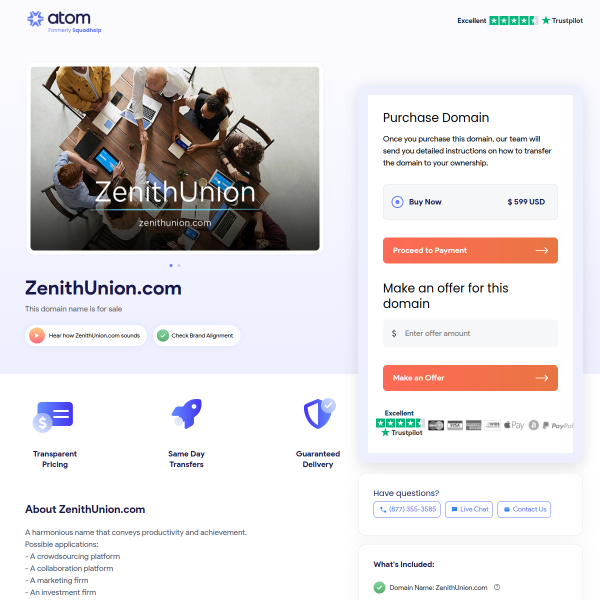  zenithunion.com screen