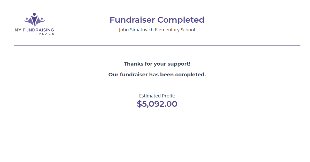 John Simatovich Elementary School | Online Fundraiser