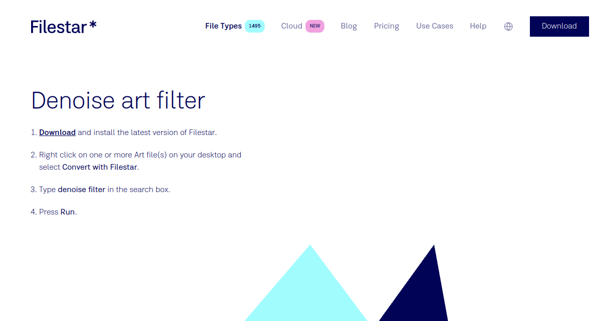 Filestar* | Denoise art filter