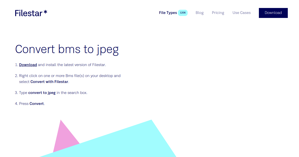 Filestar* Convert bms to jpeg