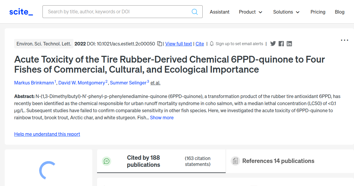 acute-toxicity-of-the-tire-rubber-derived-chemical-6ppd-quinone-to-four