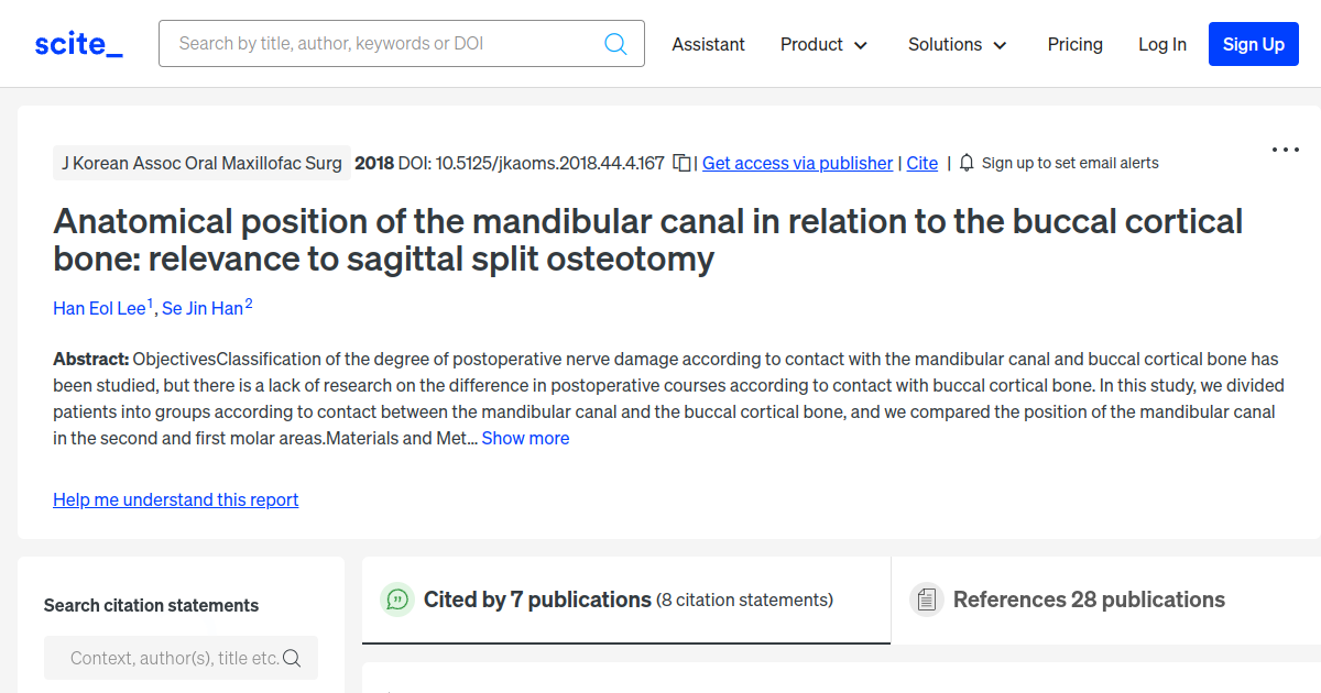 Anatomical position of the mandibular canal in relation to the buccal