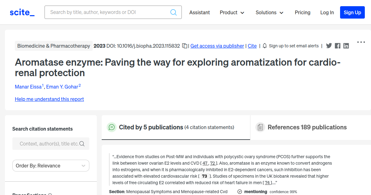 Aromatase enzyme: paving the way for exploring aromatization for cardio