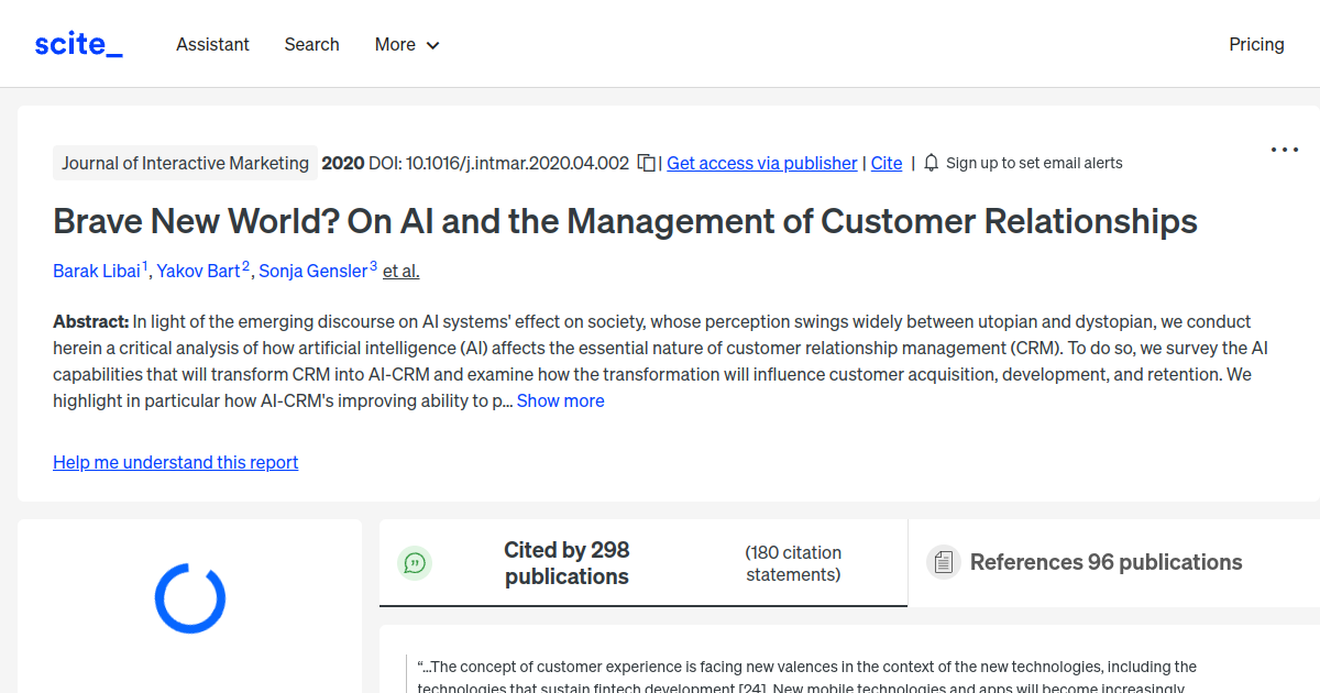 Brave New World? On AI and the Management of Customer Relationships