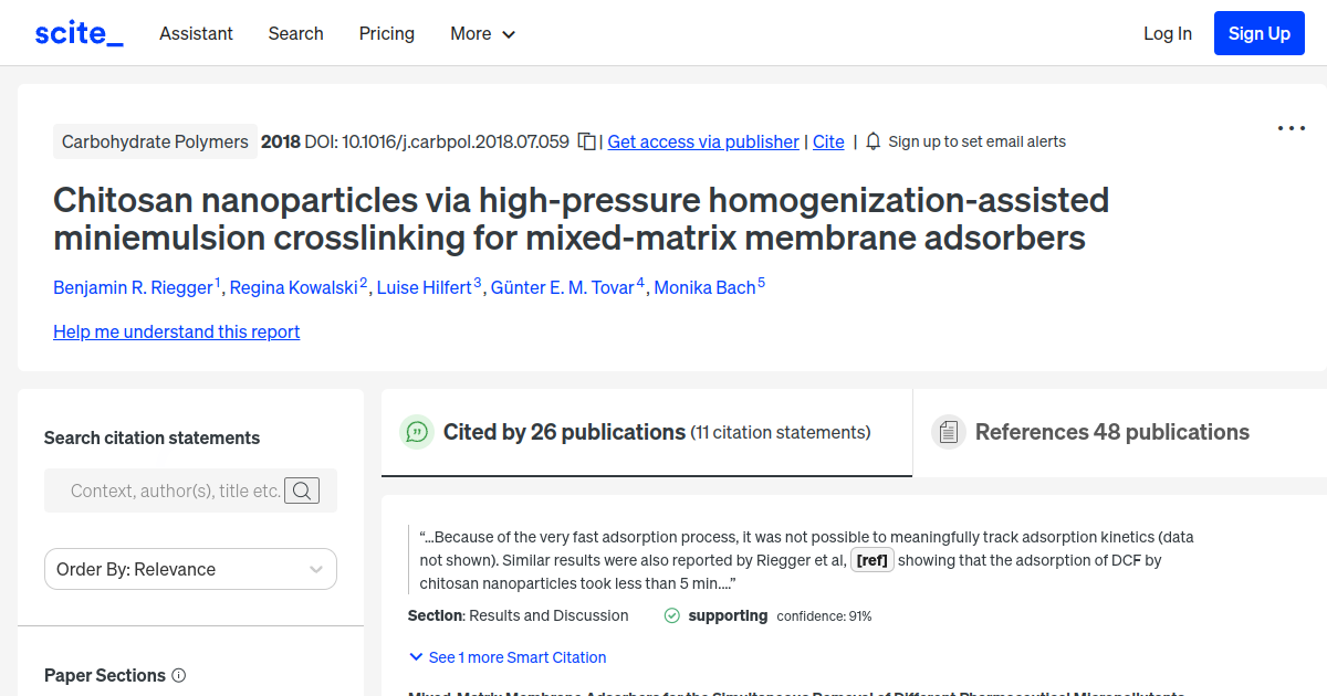 Chitosan nanoparticles via highpressure homogenizationassisted miniemulsion crosslinking for