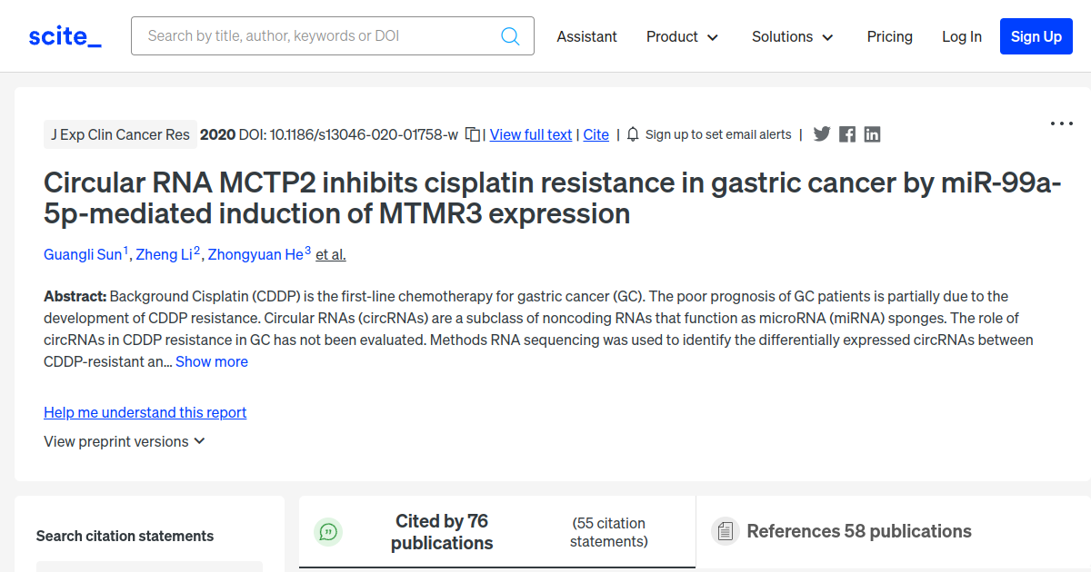 Circular Rna Circgramd1b Inhibits Gastric Cancer Progression By