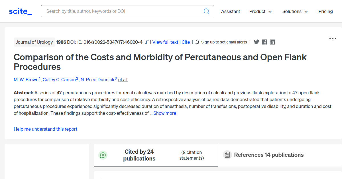 comparison-of-the-costs-and-morbidity-of-percutaneous-and-open-flank