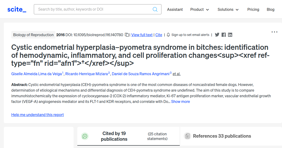 Cystic Endometrial Hyperplasia–pyometra Syndrome In Bitches ...