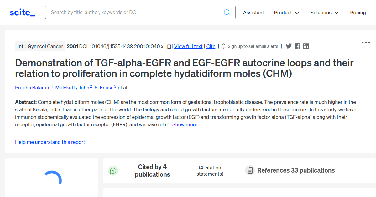 Demonstration of TGF-alpha-EGFR and EGF-EGFR autocrine loops and their