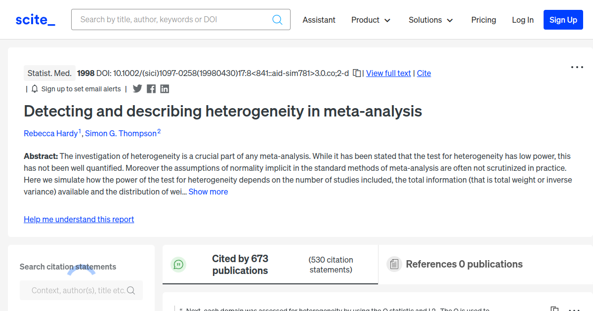 detecting-and-describing-heterogeneity-in-meta-analysis-scite-report