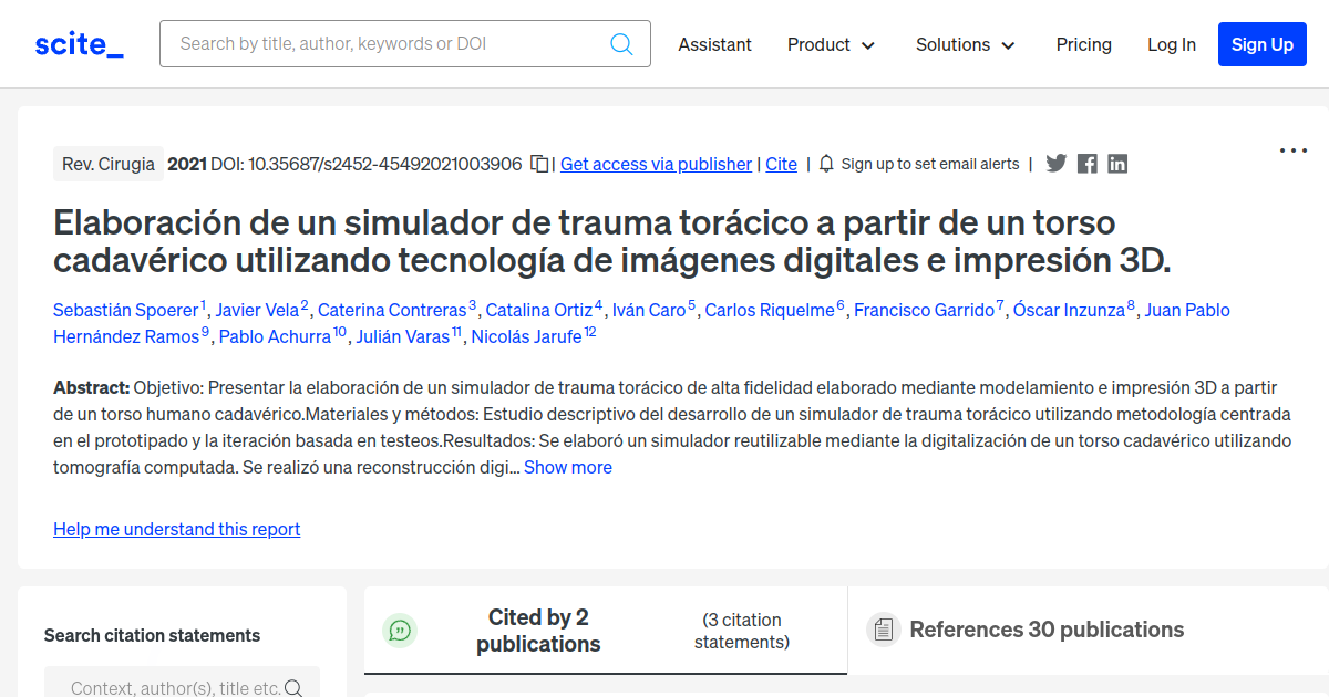 Elaboración de un simulador de trauma torácico a partir de un torso