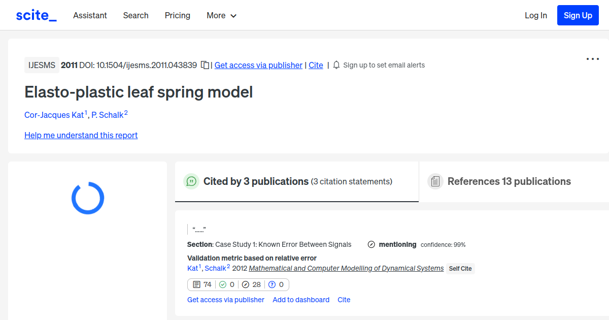 Elastoplastic leaf spring model [scite report]