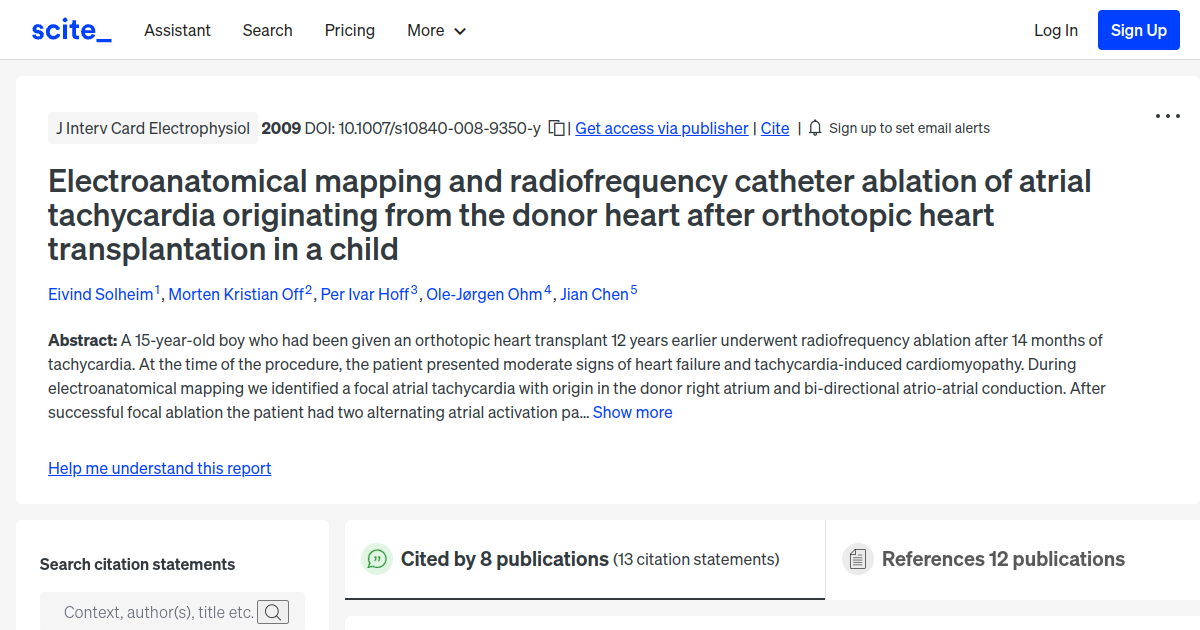 Electroanatomical mapping and radiofrequency catheter ablation of