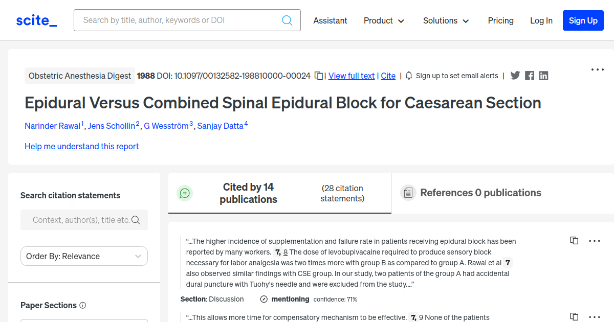 Epidural Versus Combined Spinal Epidural Block For Caesarean Section