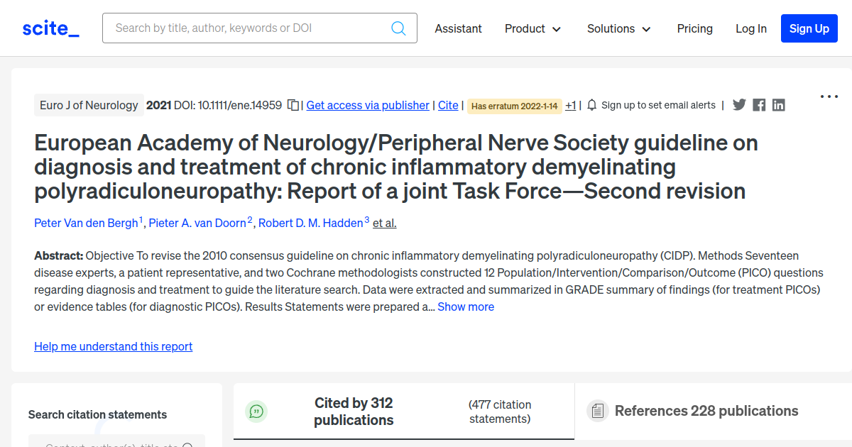 European Academy of Neurology/Peripheral Nerve Society guideline on