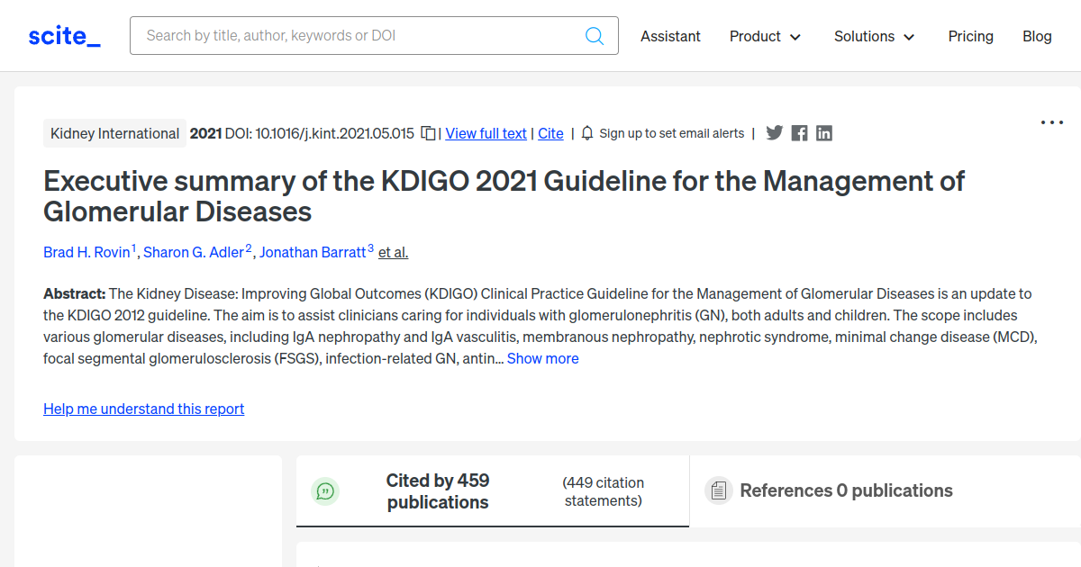 Executive Summary Of The KDIGO 2021 Guideline For The Management Of ...