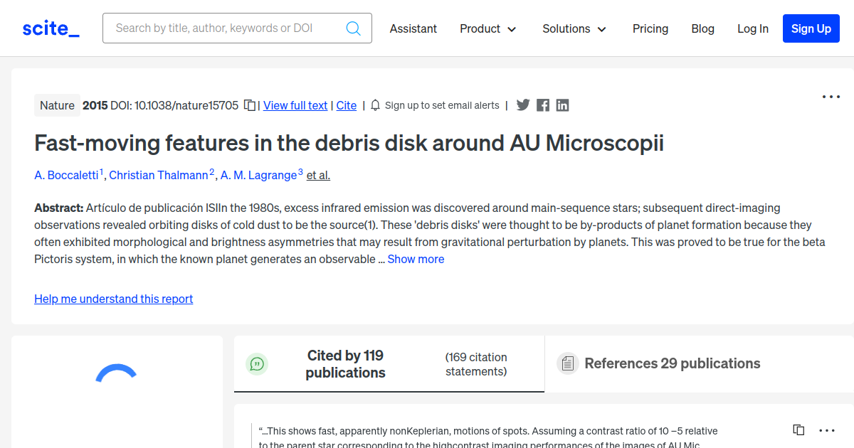 fast-moving-features-in-the-debris-disk-around-au-microscopii-scite