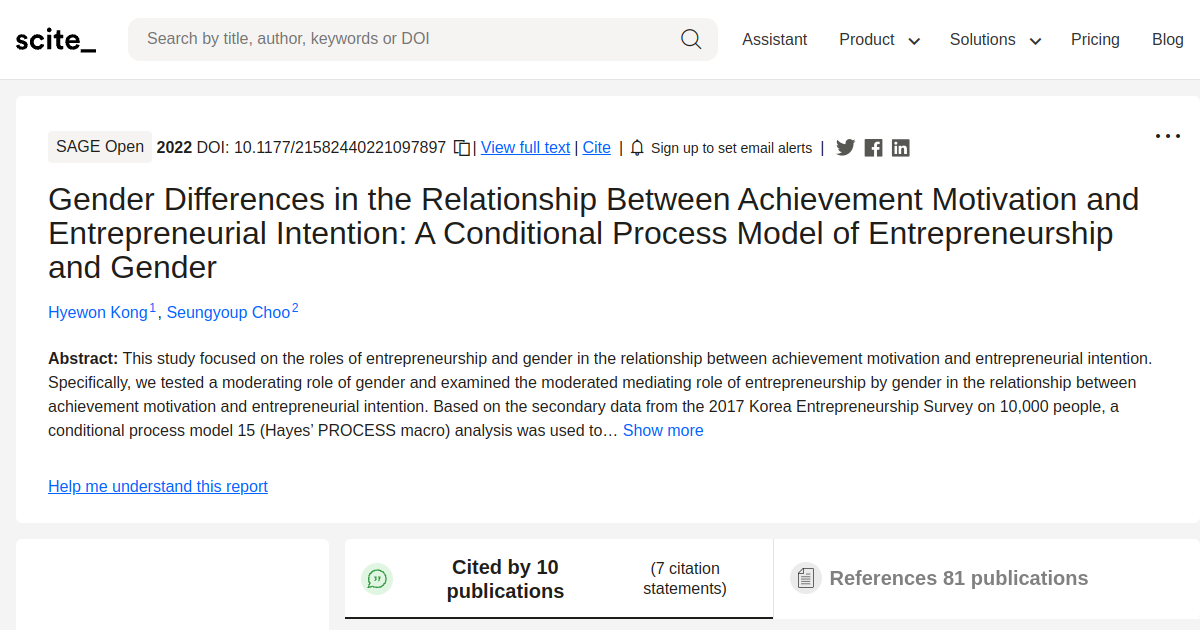 Gender Differences In The Relationship Between Achievement Motivation And Entrepreneurial