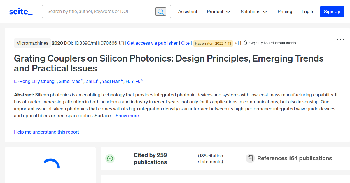 Grating Couplers on Silicon Photonics Design Principles, Emerging