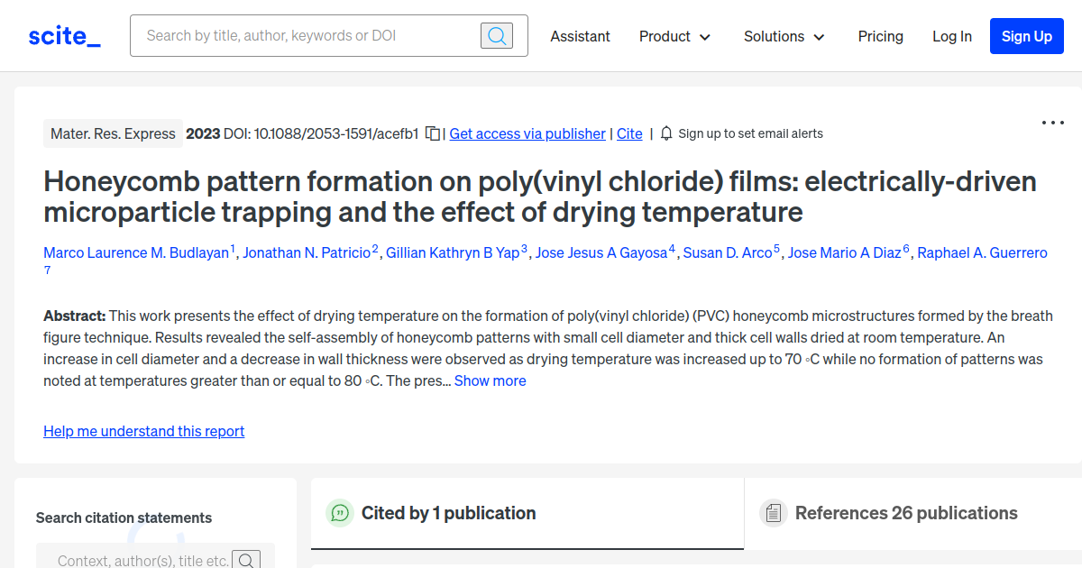 pattern formation on poly(vinyl chloride) films electrically