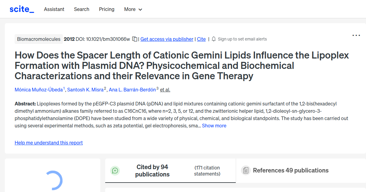 How Does the Spacer Length of Cationic Gemini Lipids Influence the