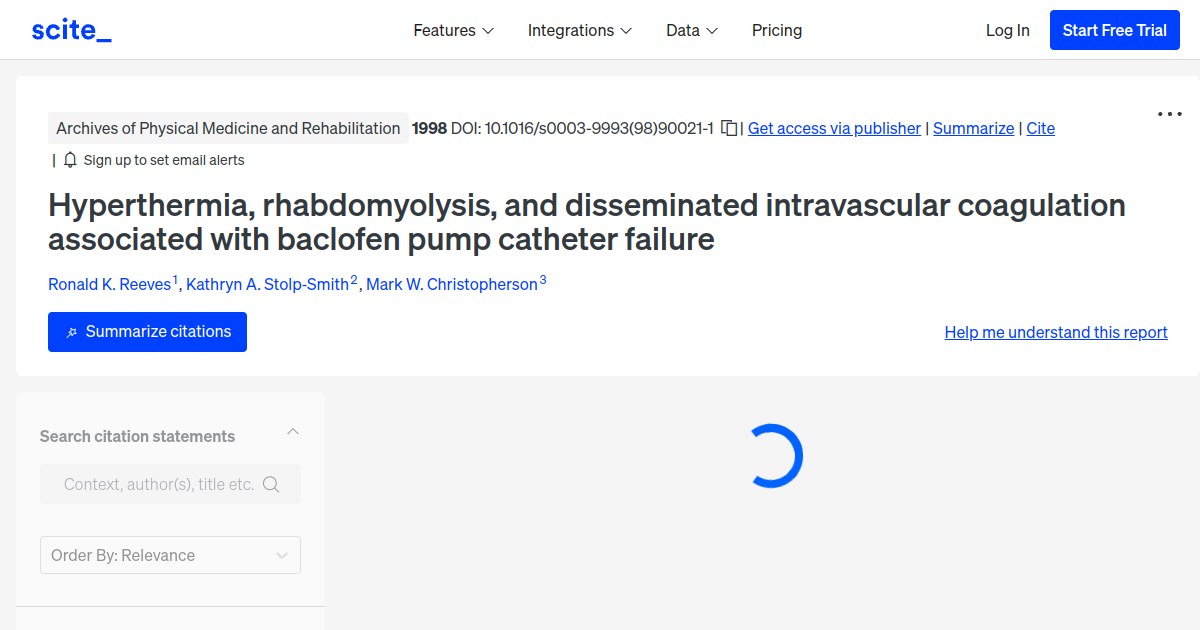 Hyperthermia, rhabdomyolysis, and disseminated intravascular