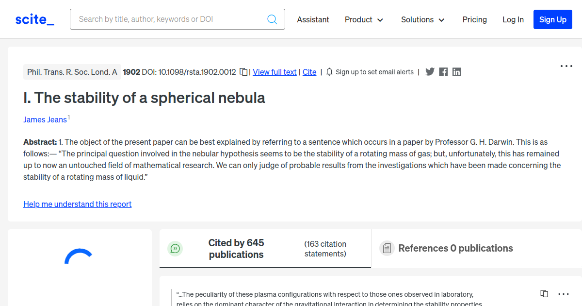 i-the-stability-of-a-spherical-nebula-scite-report